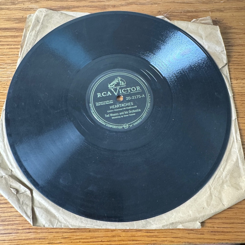 Ted Weems Orchestra Heartaches Piccolo Pete RCA Victor 78 RPM Record 20-2175‎